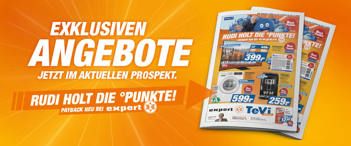 Unser aktueller Werbeprospekt - Rudi holt die °Punkte! Payback neu bei expert.